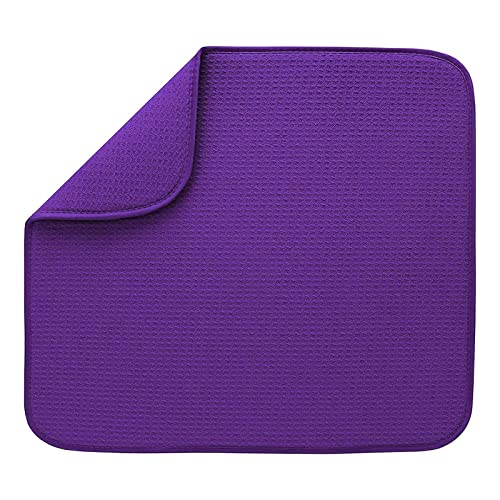 Microfiber Dish Drying Mats For Dishes Large Absorbent Sink Drain Mat Reversible-Dish Dryer Pad For Kitchen Counter Tool