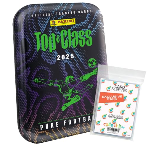 Bundle mit Top Class Pure Football 2025 - Trading Cards - 1 Mini Tin Box + Exklusive Collect-it Hüllen