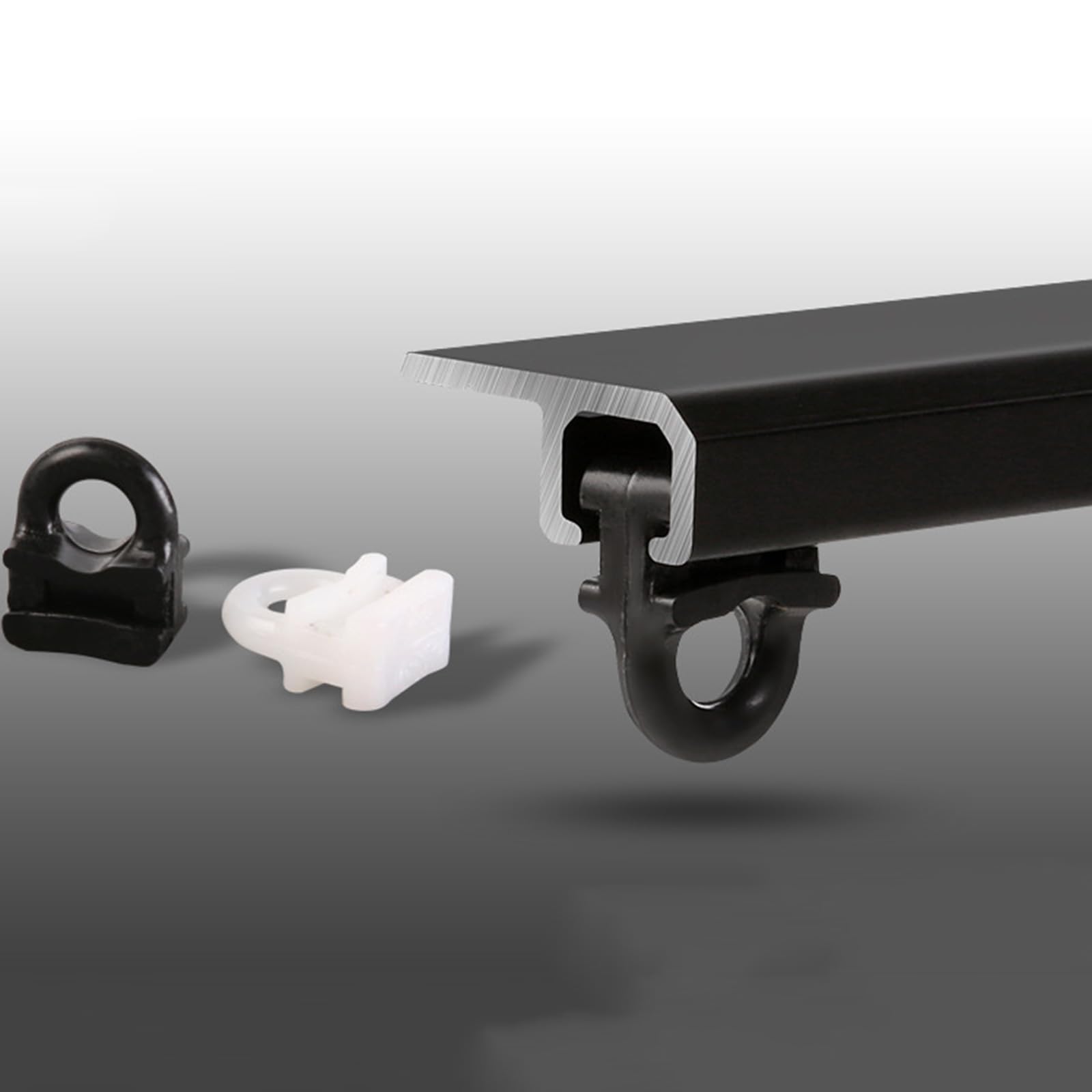 Rail de plafond pour rideaux de 1 à 6 m, système de rail à rideaux en aluminium ultra fin, tringle de séparation de pièce pour salon