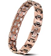 KGP Copper Magnetic Bracelet for Men or Women with Strength Magnets,Unique Design 99.99% Pure Cop...