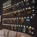 litogo LED Fotoclips Lichterkette, 10M 100LED Lichterkette mit 60 Klammern ...