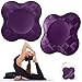 Bigmeda 2Stk Kniekissen für Yoga,Yoga Matt für Pilates,Minimiert und Unterstützt Knie Handgelenke und Ellbogen,Umweltfreundlich Leicht Rutschfest Yoga Mat (Hellblau) (Dunkelviolett)