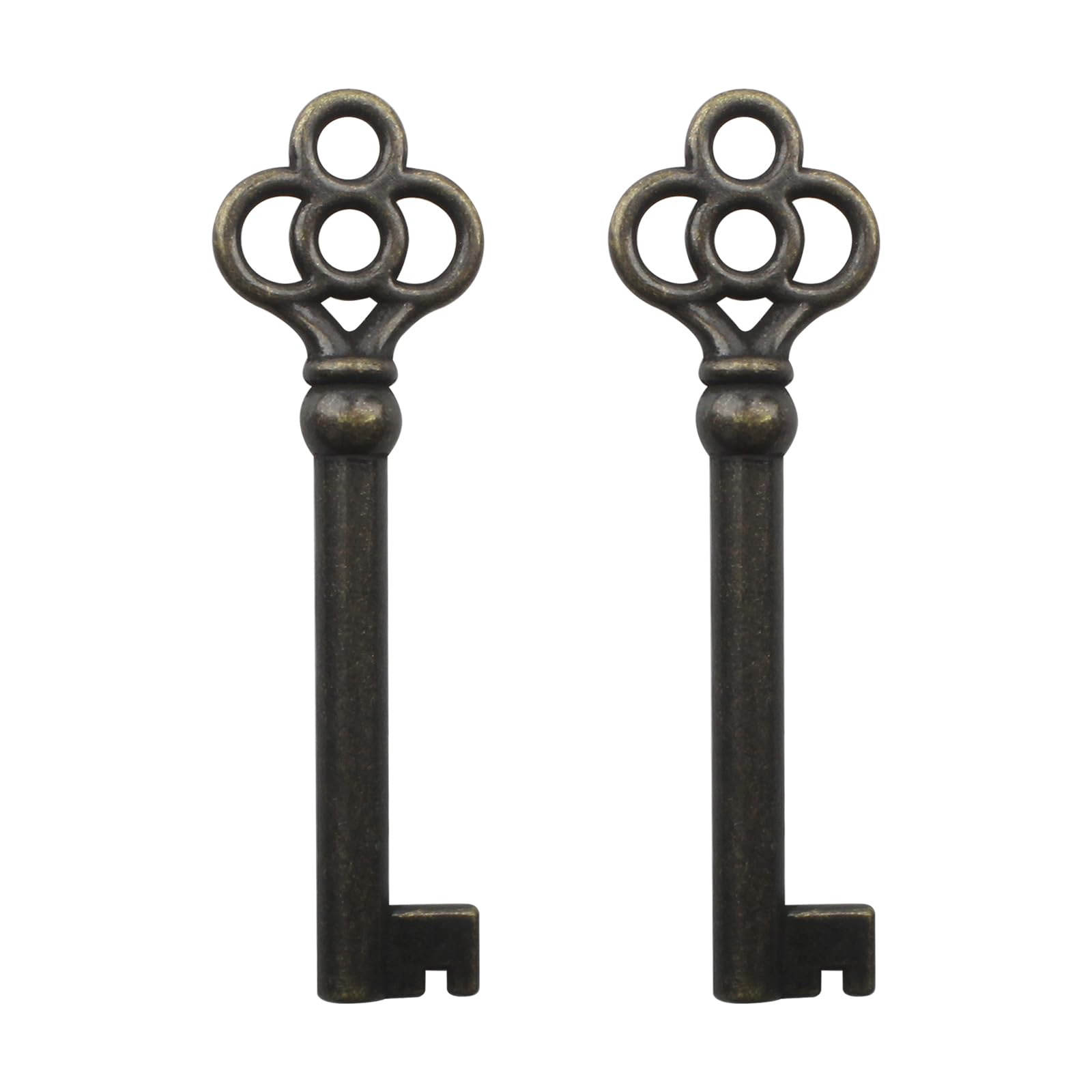 KY-3 Hollow Barrel Antique Brass Replacement Key, Skeleton Key for