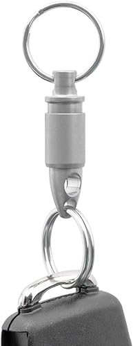 Miniatura 5 de TENCHILON T14 Llavero universal de titanio TC4 desmontable de liberación rápida con abridor de paquetes, organizador de conectores retráctil