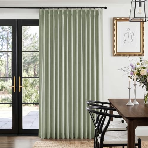 Linen Textured Pinch Pleated Curtains 90 inches long 60 Inch Wide