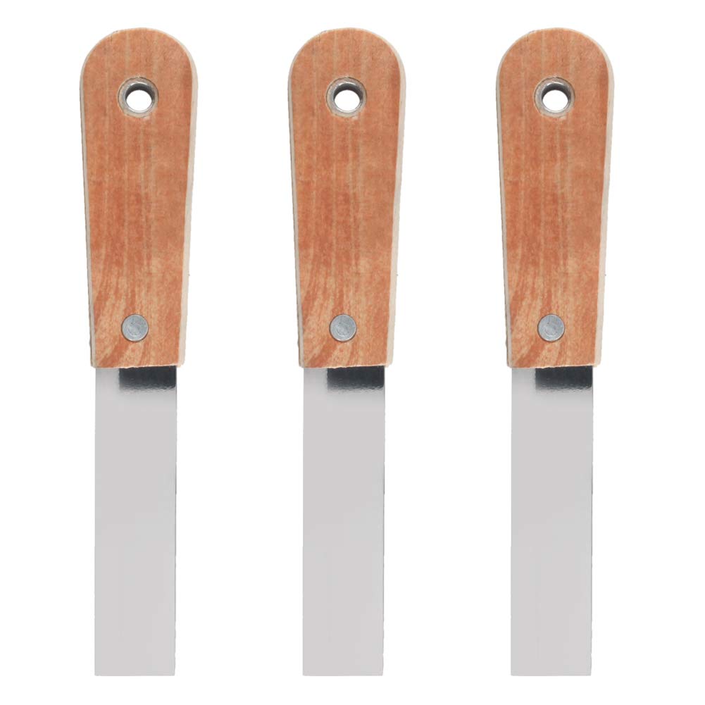 Utoolmart Putty Scraper 1" CRV Steel Putty Knives with Plastic Ergonomic Handle for Taping Paint Wall Floor Tile 3pcs
