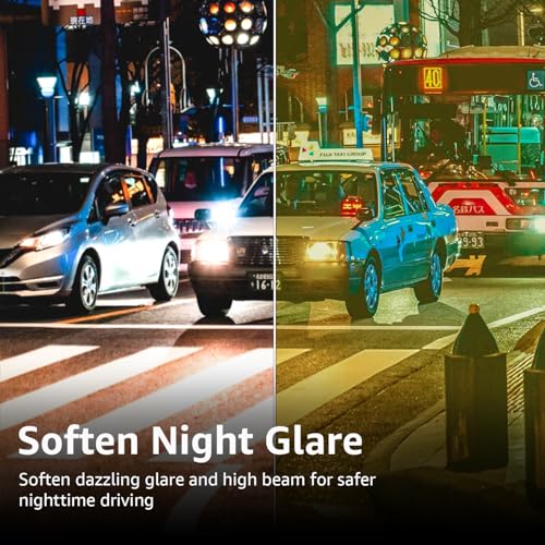 LVIOE Night Driving Glasses for Women Men Night Vision Anti Glare Polarized Yellow Lens Glasses for Night Driving Glare N88593
