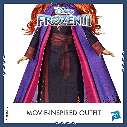 Disney Frozen Anna Fashion Doll with Long Red Hair & Outfit Inspired by Frozen 2 - Toy for Kids 3 Years Old & Up, Brown/A
