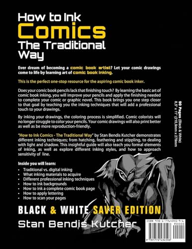 How to Ink Comics: The Traditional Way (Black & White Saver Edition) (Pen & Ink Techniques for Comic Pages) - Image 2