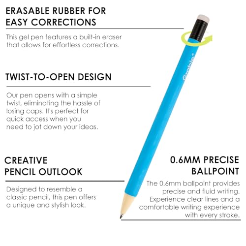 Image of Grabie Erasable Gel Pens, Medium Point 0.7 mm Erasable Pens, Make Mistakes Disappear for Drawing Writing Planner, Pack of 9 Assorted Colors(Whimsical Whirls)