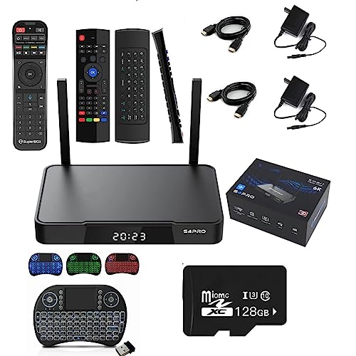 Kusezoi 2023 S4 Pro 2G Ram 32G Rom Box + Voice Remote + 1*Keyboard And Voice Remote + 2*Hd Cable +1* Mini Keyboard + 2 Power Supply + 1 * 128G Tf Card #TOP14