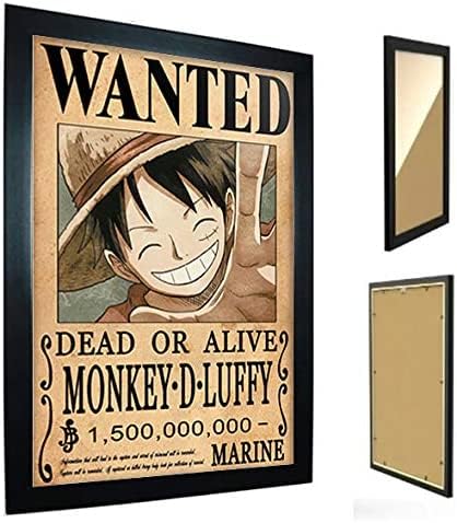 Quadro Decorativo Luffy One Piece Poster Wanted