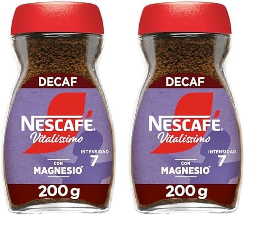 Nescafé Vitalissimo Descafeinado con Magnesio, 200g (Paquete de 2)