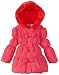 Young Hearts Little Girls'  1 Piece Bow Orange Hood Jacket