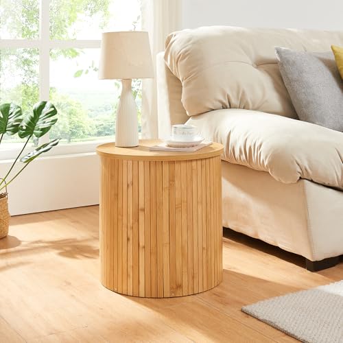 [en.casa] Beistelltisch Ledepid Nachttisch Sofatisch 40 x Ø40 cm...