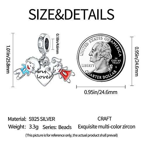 Pandach 925 Sterling Silver Dangle Charm Clear Cz Charms Fit Charms Bracelet Snake Chain And Necklace For Women And Girl #TOP2