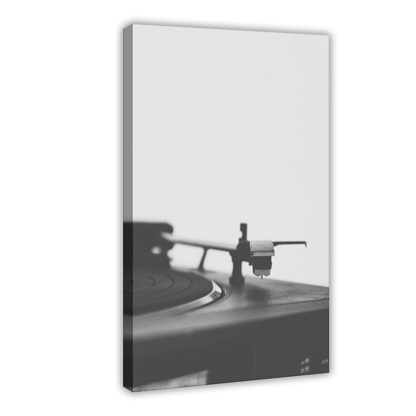Giradischi in vinile bianco e nero, decorazione artistica musicale, poster per camera da letto, decorazione per ufficio, stanza, regalo, 61 cm L x 91,4 cm W