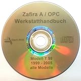 1999 - 2005 REPARATURANLEITUNG / WERKSTATTHANDBUCH (CD) OPEL ZAFIRA A