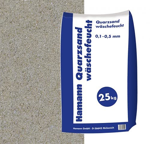 Quarzsand wäschefeucht 0,1-0,5 mm 45x25 kg Sack