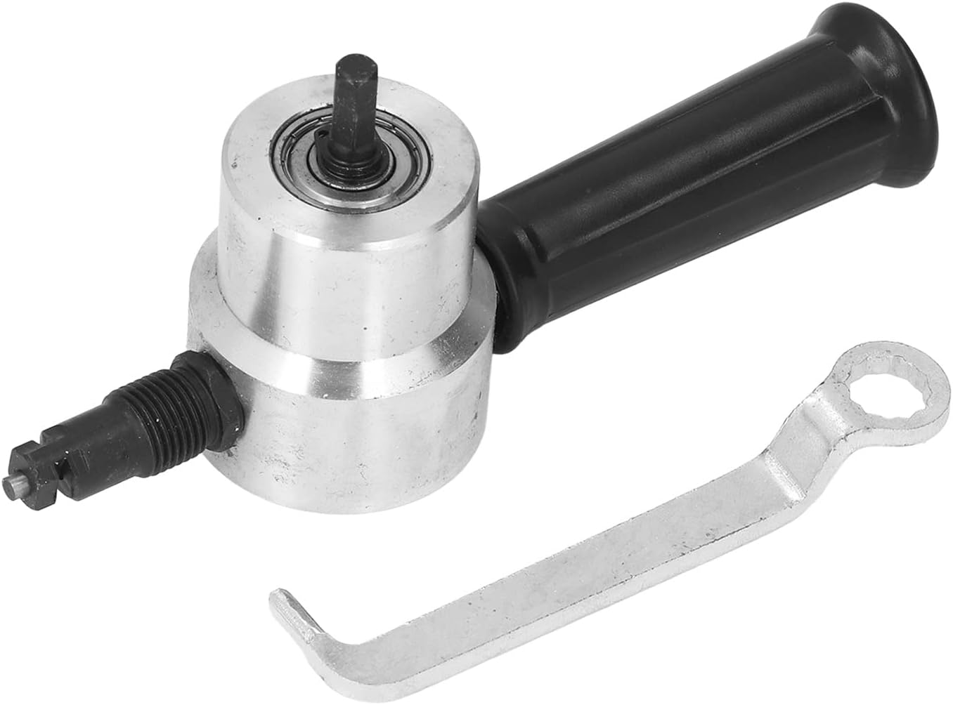 Double Electric Nibbler Cutter, Aluminium Alloy Metal Cutting Tool, Portable and Compact for Car Repair and Metal Sheet Productions, Adjustable Cutting, Cuts on