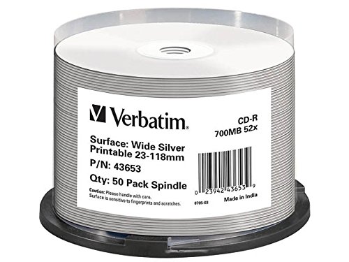 Preisvergleich Produktbild Verbatim 4365350PK Inkjet 80 Min 52 x CD-R SP