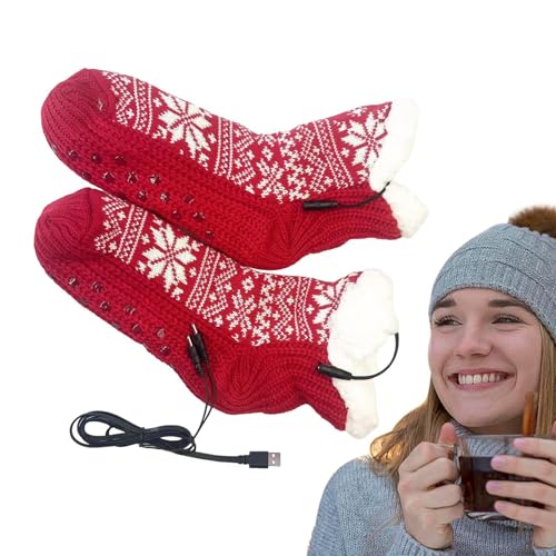 Calcetines con calefacción, Calcetines eléctricos con batería Recargable, Calcetines calefactables para Mujeres, Hombres y Mujeres, Calcetines eléctricos de calefacción de Completa para