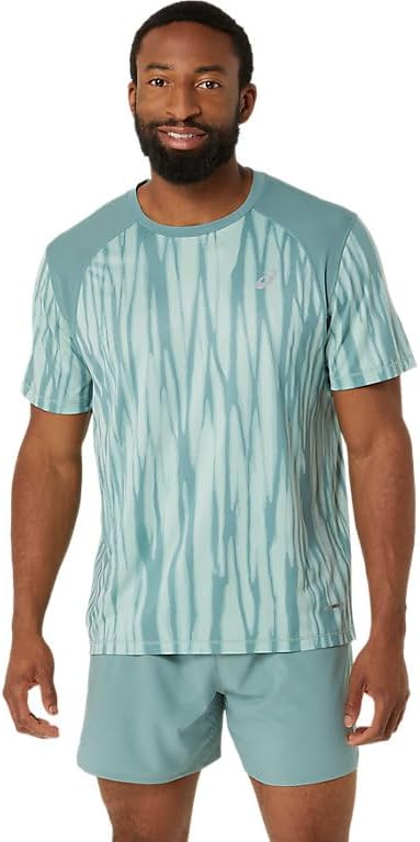 ASICS Men's ROAD ALL OVER PRINT Short Sleeve TOP Running Apparel