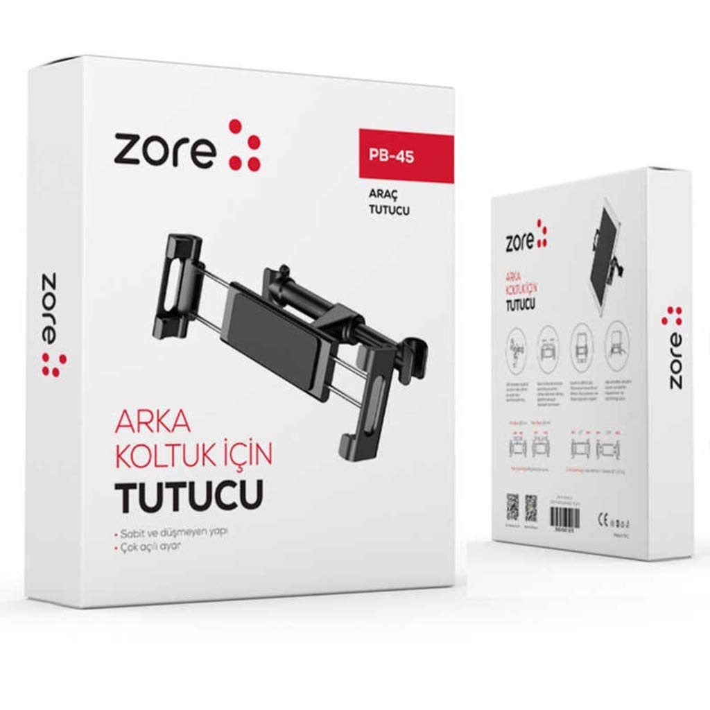 Zore PB-45 Araç Telefon Tablet Tutucu, Siyah