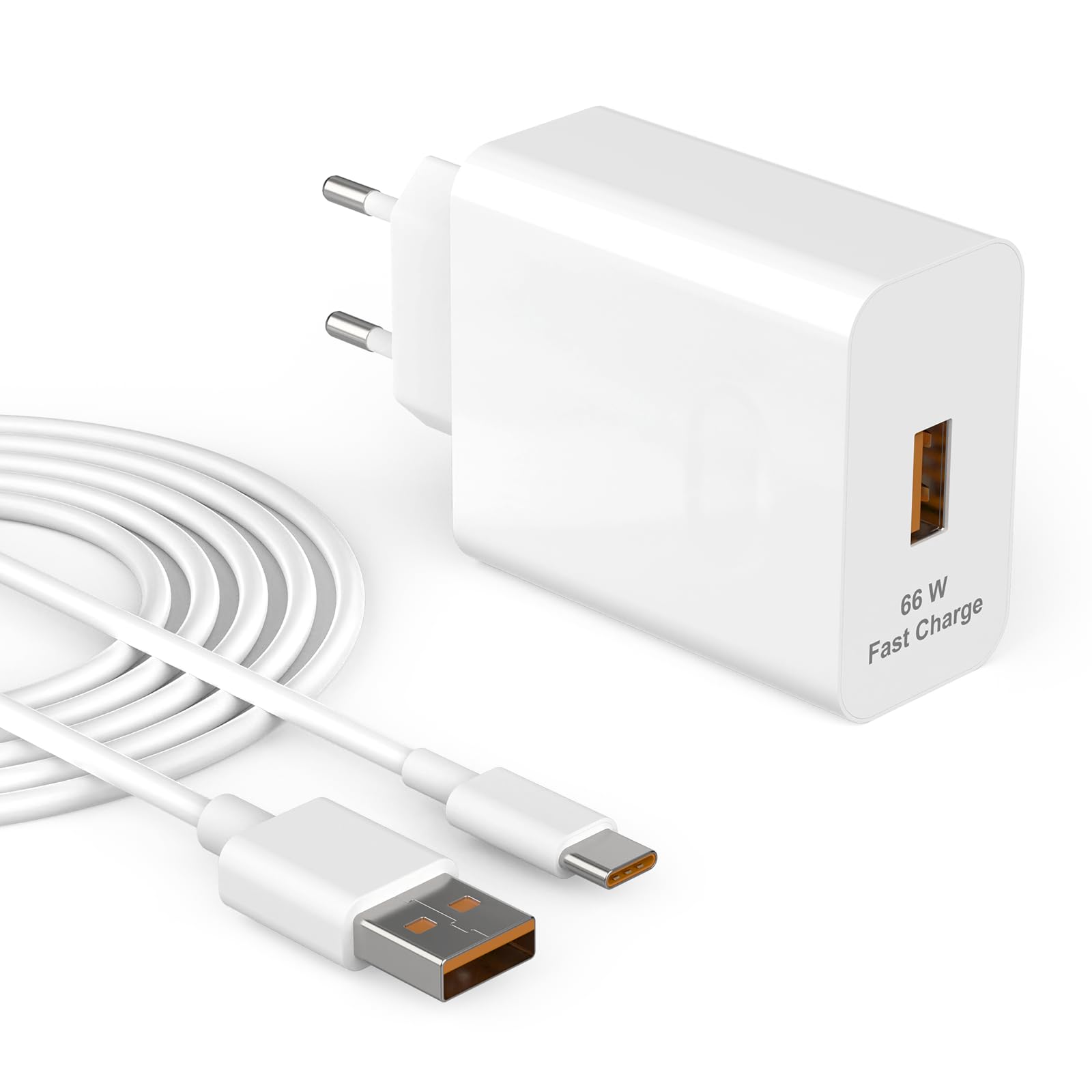 66W Caricabatterie per Honor 90 70 Magic V3 V2 RSR per Huawei Mate 40 30 Pro P30 Lite, 2m 6A Cavo di ricarica USB C Adattatore alimentazione per HONOR 200 90 Smart