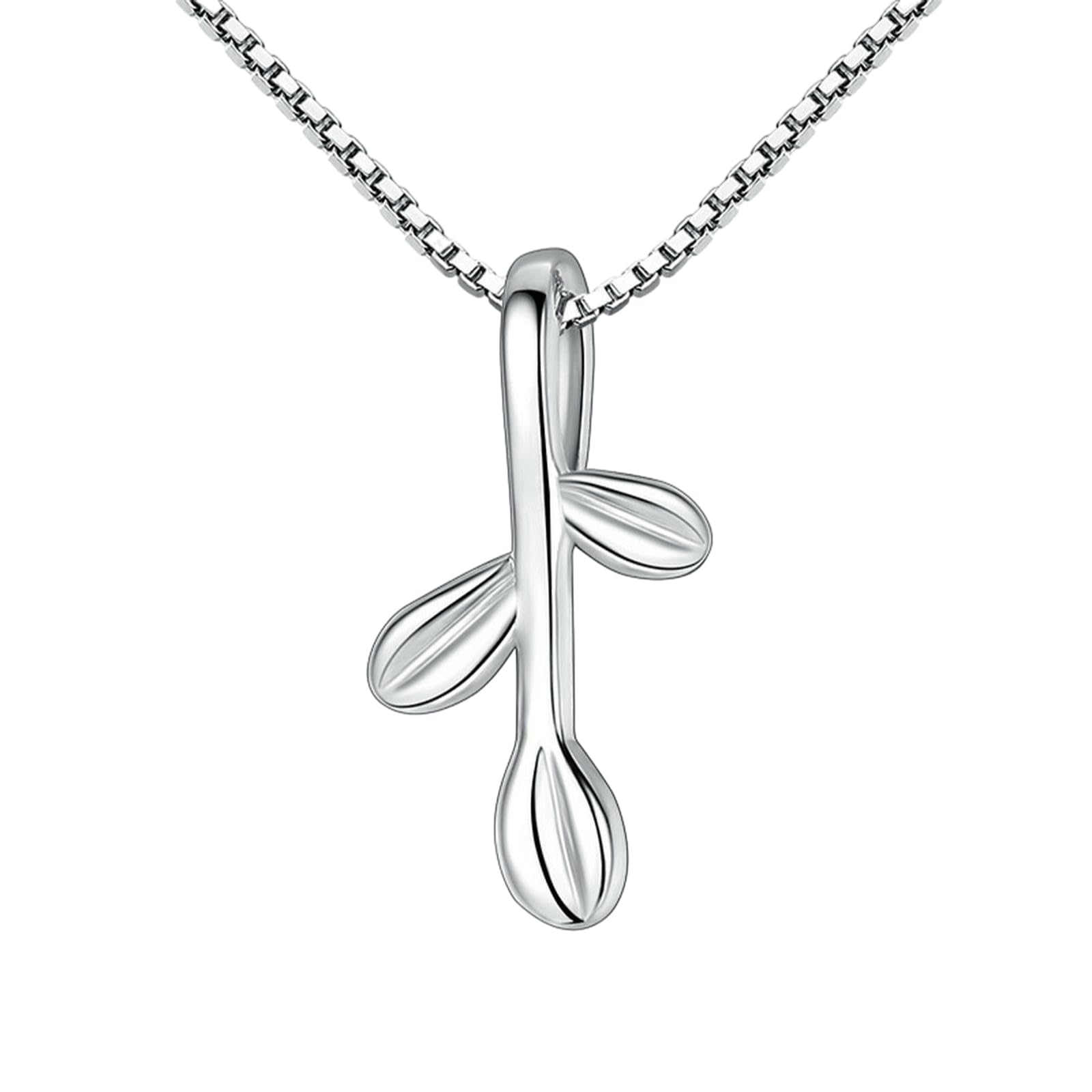 Sterling silver Korean version creative pastoral pendant small leaf delicate necklace - 925 sterling silver