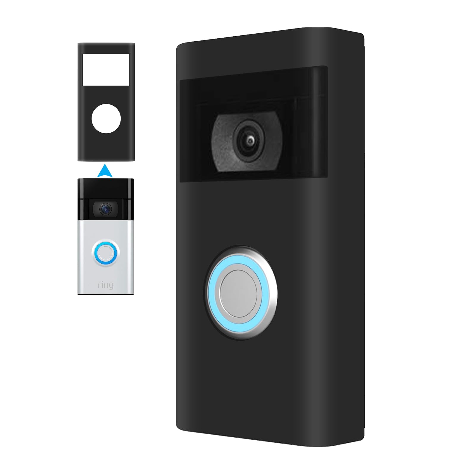 Silicone Skin Case Cover Compatible With Ring Video Doorbell 2nd Generation/Ring Doorbell Battery Plus - Protect your Ring Video Doorbell from Direct Infringement of Sun Glare, UV & Weather