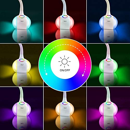 WILIT LED Schreibtischlampe Farbwechsel T3 5W, Tischlampe Kinder Jungen Mädchen, Nachttischlampe Touch Dimmbar mit 3… – Bild 4