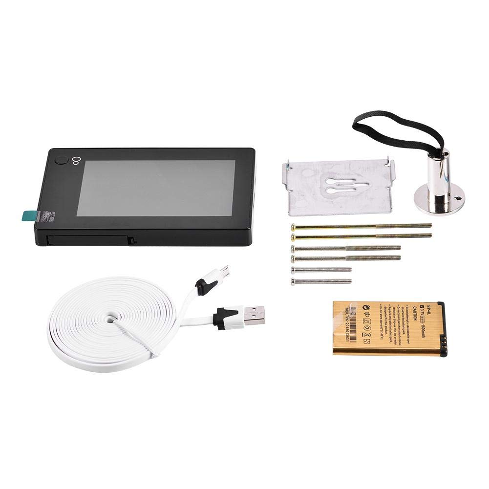 Visionneuse de judas de porte numérique, écran couleur TFT de 4,3 ", écran de porte numérique intelligent, caméra de porte, grand angle 140 ° + moniteur de caméra de sécurité HD