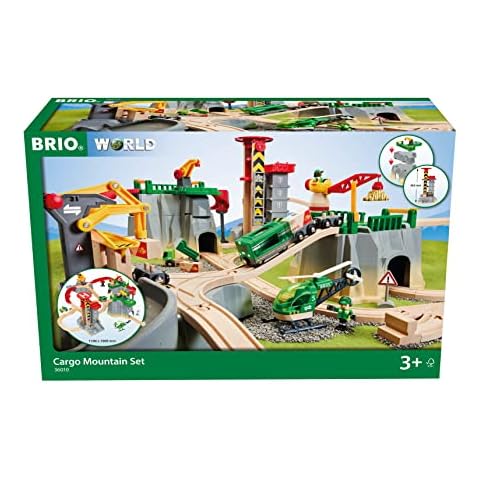 BRIO World 36010 Gebirgs-Frachten Set Deluxe - Eisenbahn-Spaß auf Mehreren Ebenen mit viel Zubehör - Viele Spielmöglichkeiten durch frei kombinierbare Elemente Cover