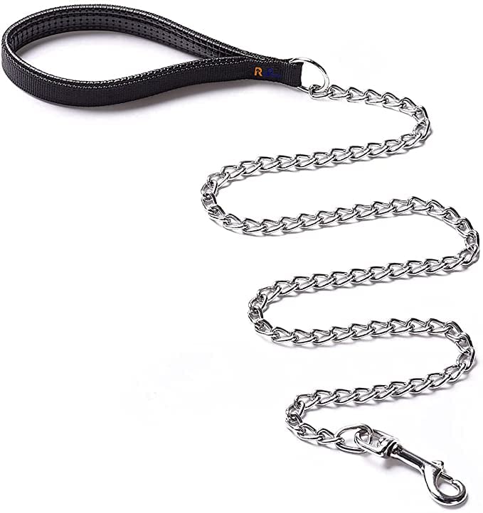SR VISION Heavy Duty Dog Leash, Metal Dog Leash Dog Chain with Padded Handle for Large & Medium Size Dogs- (Black) (B0BFX45KDC) Amazon Price History, Amazon Price Tracker