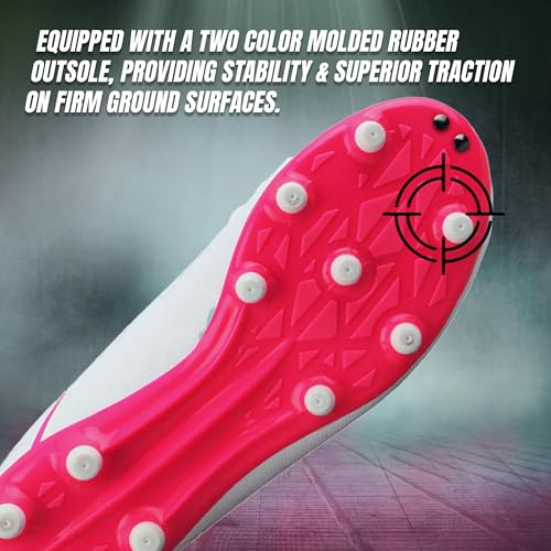 Vizari Firm Ground Soccer Shoes for Kids | Durable Football Shoes for Boys & Girls | Lightweight, Wide & Comfortable Soccer Cleats with Padded Heel, & TPU Outsole for Outdoor Play4