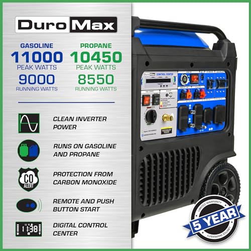 Duromax XP11000IH 11,000-Watt 459Cc Dual Fuel Digital Inverter Hybrid Portable Generator thumb #1