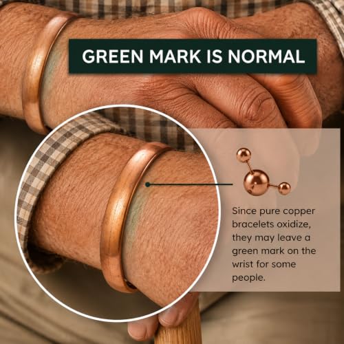 Image of Touchstone Copper bracelet Tibetan style. Hand forged with solid and high gauge pure copper. Elegant minimalistic design.