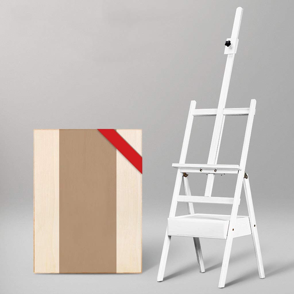Soporte de Pintura de Madera, con cajón de Almacenamiento para Interiores y Exteriores, Caballete de Dibujo para niños, Soporte de exhibición de Lienzo para Carteles (tamaño: sin Mesa de tra