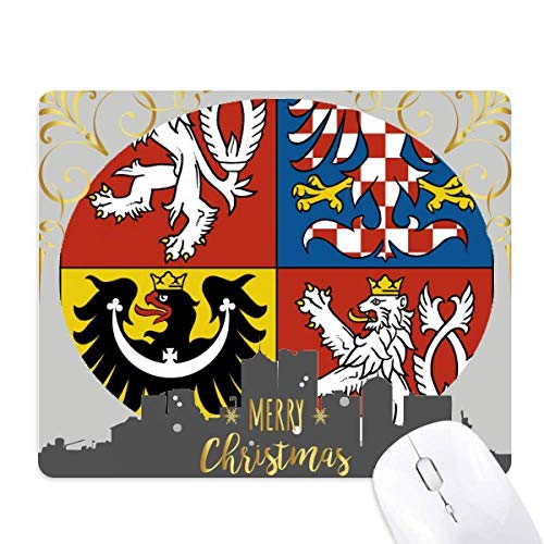 Tapis de souris caoutchouc emblème national tchèque aux finitions soignées