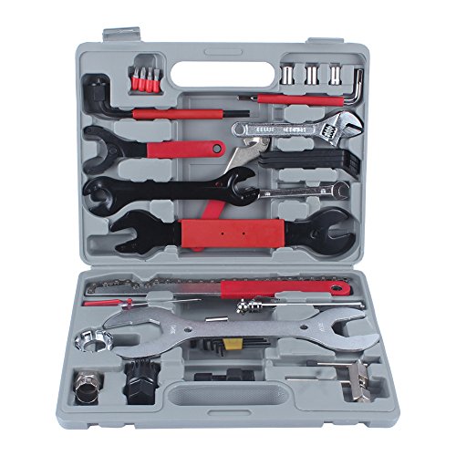 Yosoo Caja de Herramienta de Reparación de Bicicleta, Conjunto de 44 Piezas...