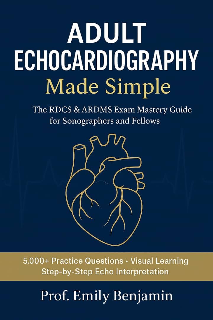 Adult Echocardiography Made Simple: The RDCS & ARDMS Exam Mastery Guide for Sonographers and Fellows | 5,000+ Practice Questions, Visual Learning, and Step-by-Step Echo Interpretation to Pass with