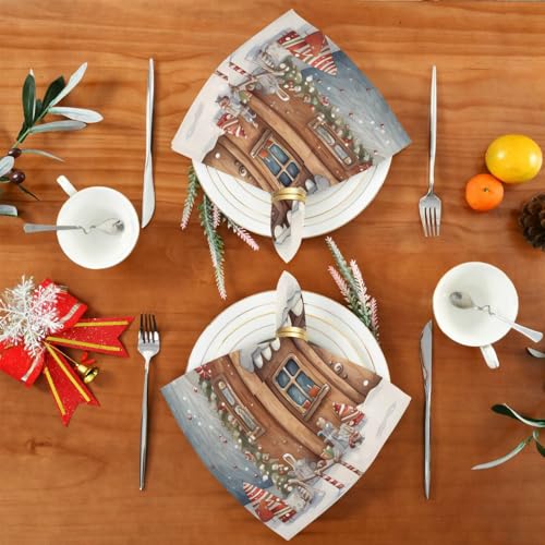 Servilletas de Tela Navideñas Pack x6 Polyester 20x20 in miniatura 5