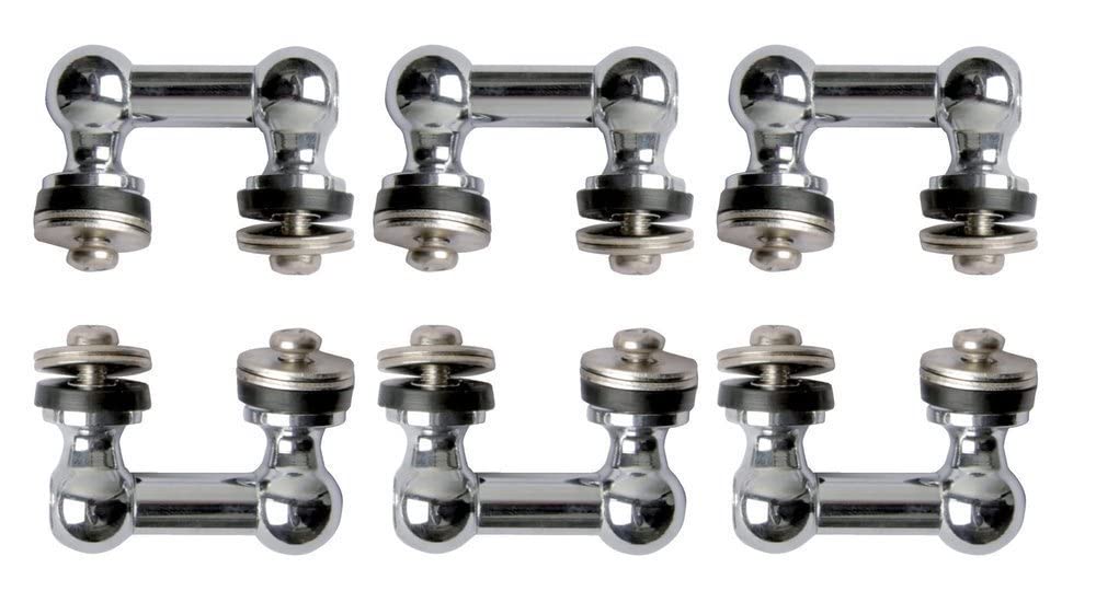 Latin Percussion LP2543 Side Plates For LP845-K Mini Timbales, 6-Piece - Chrome, inch