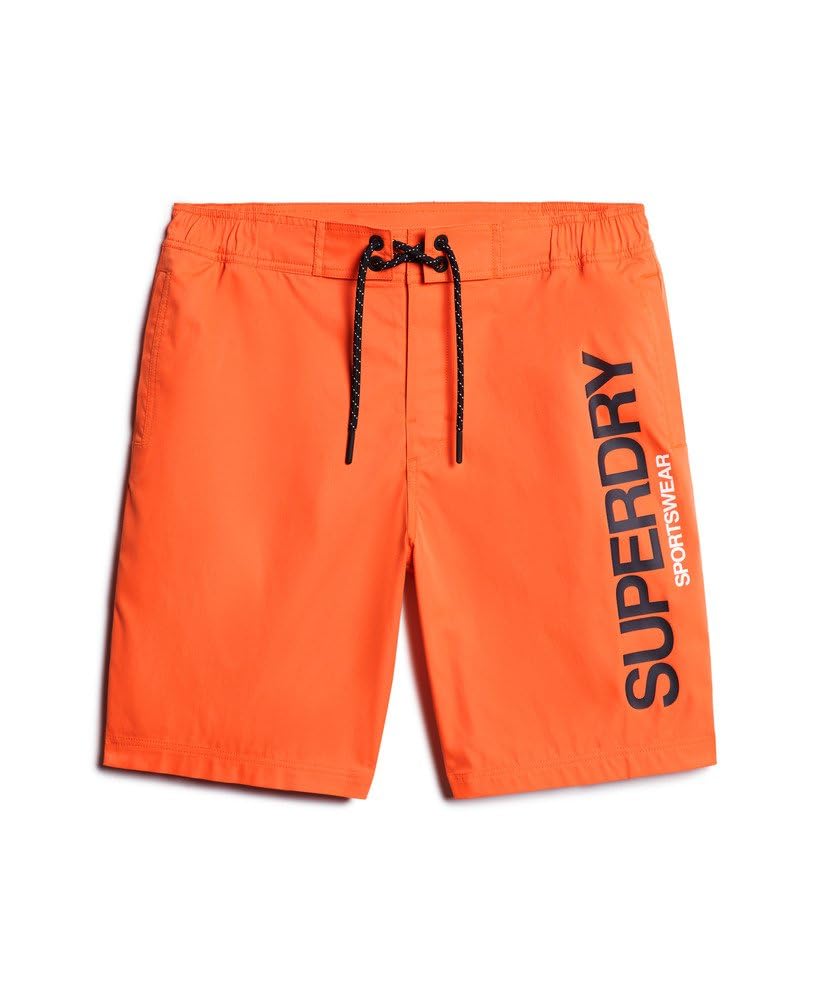Superdry Męskie spodenki sportowe z materiału pochodzącego z recyklingu
