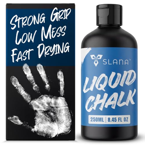 SLANA Liquid Chalk for Weightlifting, Weight Lifting Chalk Grip, 8.5 oz