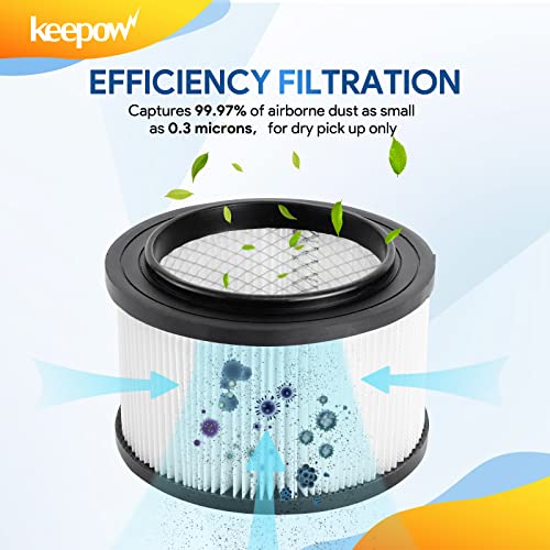 Keepow Vf408 Replacement Cartridge Filter Compatible With Vacmaster 4 Gallon Vacuum Vf408, Vfcf #TOP3