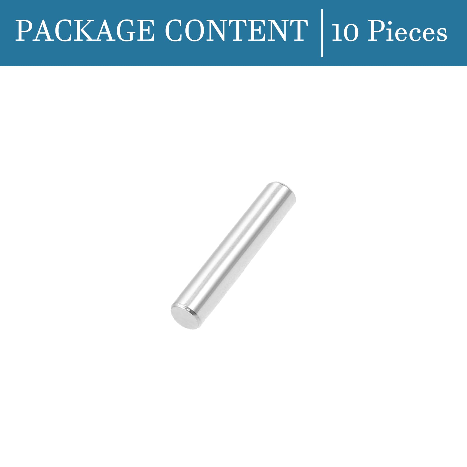 QUARKZMAN 5mm x 30mm Tassello Perni, Acciaio inossidabile x 10pz Cilindrica Perno，Spina Centraggio Perno di Supporto in Metallo per Fissaggio meccanico Industria, [Argentato]