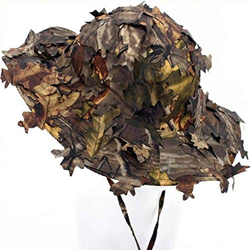 Will Outdoor Chapeau 3D Camouflage extérieur Chasse, pêche, Jeu de Guerre Casquette Baseball, Flat Brown Cover