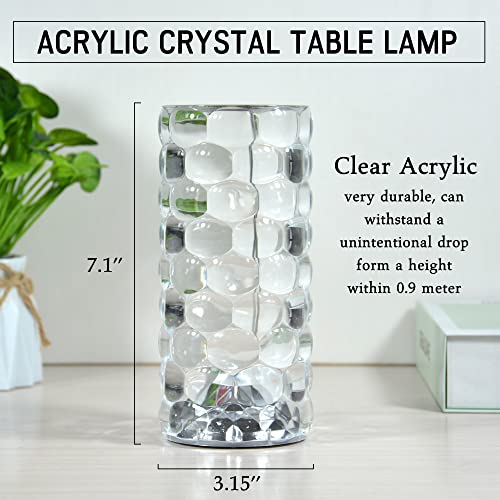 Crystal Lamp 16 Color Changing Rgb Touch Lamp Romantic Small Table Lamp Led Night Light /Bedside Lamp With Usb Port,For Bedroom Living Room Party Dinner Decor Creative Lights(Remote & Touch) #TOP2
